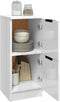 vidaXL - Dressoirs - 2 - st - 30x30x70 - cm - bewerkt - hout - hoogglans - wit