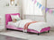 FITOU - Eenpersoonsbed - Roze - 90 x 200 cm - Fluweel