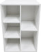 Boekenkast Vakkie 5 open vakkenkast - LP vinyl opbergkast- wandkast - wit