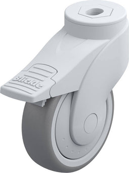 Blickle LWG-TPA 101KF-11-FI (LWG-TPA 101K-11-FI-FK) Zwenkwiel met rem Wieldiameter: 100 mm Draagvermogen (max.): 100 kg