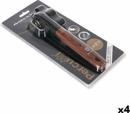 Blikopener Percutti Legno Bruin Zwart 17 x 13 x 5 cm (4 Stuks)