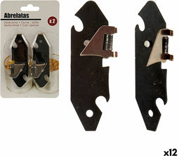 Blikopener Ziverachtig Zwart (1 x 15 x 9 cm) (12 Stuks)