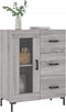 vidaXL - Dressoir - 69,5x34x90 - cm - bewerkt - hout - grijs - sonoma - eikenkleurig