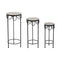 Set van 3 tafels Home ESPRIT Zwart 30 x 30 x 69 cm (3 Onderdelen)