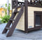Kerbl DeLuxe - Kattenhuis - 4-seizoenen verwarmd - 88x57x77 cm - donkerbruin