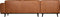 BePureHome Statement Hoekbank Links - Ecoleer - Cognac - 77x274x210