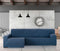 Hoes voor chaise longue met lange armleuning links Eysa TROYA Blauw 170 x 110 x 310 cm