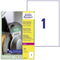 Avery-Zweckform L7917-40 Folie-etiketten 210 x 297 mm Polyethyleen folie Wit 40 stuk(s) Permanent hechtend Laser (kleur