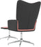 vidaXL Relaxstoel met voetenbank fluweel en PVC roze