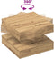 vidaXL - Salontafel - 360 - graden - draaibaar - 50x50x34,5 - cm - artisanaal - eiken