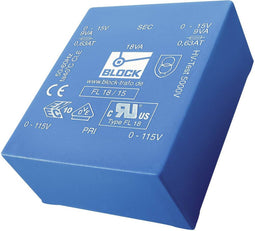 Block FL 10/9 Printtransformator 2 x 115 V 2 x 9 V/AC 10 VA 555 mA