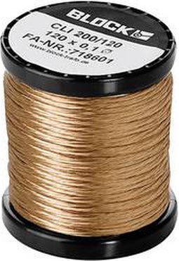 Block Koperdraad gelakt Buitendiameter (incl. isolatielak): 0.10 mm 120 x 0.10 mm 24 m 0.20 kg