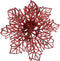 Bloem clip 12 cm set3 rood 4ass kerstversiering