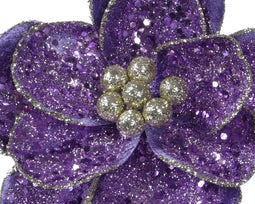 Bloem polyester d15h8 cm a4 kerst
