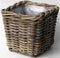 Bloembak Bak Rotan Antique Grey 27X27H25 cm
