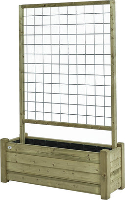 Bloembak met rek 40x120 cm
