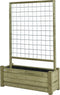 Bloembak met rek 40x120 cm
