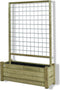 Bloembak met rek 40x120 cm