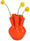 Bloemenvaas - tulpenvaas - oranje - keramiek - 12 x 18 cm - toetervaas