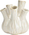 Bloemenvaas - tulpenvaas - wit - keramiek - L20 x B20 x H21 cm - toetervaas