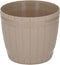 Bloempot Beige diameter 19 cm (set van 2)