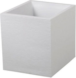 Bloempot EDA Graphit Wit Plastic Vierkant 39 x 39 x 43 cm