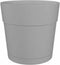 Bloempot en ronde capri Ronde - Plastic - Watertank - Diameter 40 cm - Lichtgrijs - Artevasi