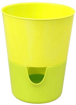 Bloempot met irrigatiefunctie Rosmarin D11cm H14.2cm geel/groen