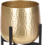 Bloempot op standaard goud - gouden bloempot - Metaal - 74cm