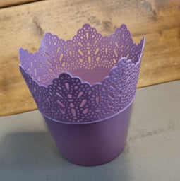 Bloempot PARIJS rond 14,5 cm Paars set van 2 stuks