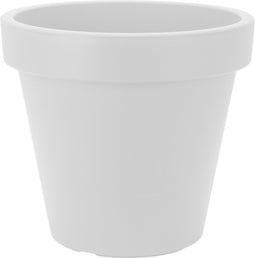 Bloempot/plantenpot voor binnen en buiten - D35 x H30 cm - wit - kunststof