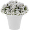 Bloempot/plantenpot voor binnen en buiten - D35 x H30 cm - wit - kunststof