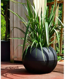Bloempot Riviera Zwart Plastic Cirkelvormig Klot Ø 50 cm