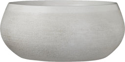 Bloempot schaal creme wit keramiek voor kamerplant/bloemstukje - H14 x D34 cm - Mica Decorations plantenpotten