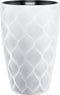Bloempot set 3 stuks - Stijlvolle Plantenpotten/Bloempotten - Wit - voor Binnen/Buiten - Gratis Inzetbak Cadeau