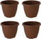 Bloempot Terra voor binnen & buiten - hoogwaardig kunststof - Ø 12.5 x H 10 cm - set 4 stuks