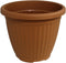 Bloempot Terra voor binnen & buiten - hoogwaardig kunststof - Ø 20 x H 16 cm - set 2 stuks