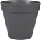 Bloempot Toscane kunststof antraciet grijs D30 x H26 cm - 10 liter - Bloempotten/plantenpotten