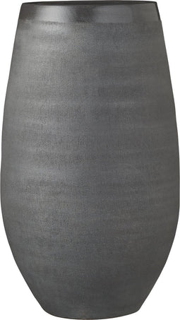 Bloempot vaas/vazen grijs keramiek voor bloemen/planten H50 x D29 cm - Mica Decorations plantenpotten