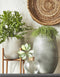 Bloempot vaas/vazen lichtgrijs keramiek voor bloemen/planten H50 x D29 cm - Mica Decorations plantenpotten