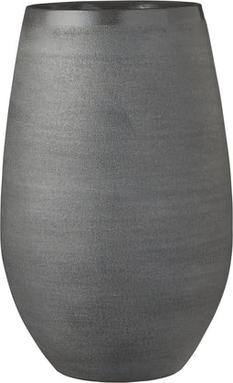 Bloempot vaas/vazen zwart keramiek voor bloemen/planten H40 x D26 cm - Mica Decorations plantenpotten
