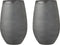 Bloempot vaas/vazen zwart keramiek voor bloemen/planten H40 x D26 cm - Mica Decorations plantenpotten