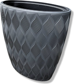 Bloempot Wave Ellipse - Antraciet - Plantenbak - Tuin - Potten - Tuin Decoratie - Tuinieren - Moestuin - Bloembak