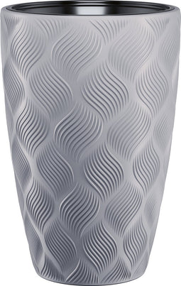 Bloempot Wave Slim - Zilver - Binnen & Buiten - Plantenbak - Bloembak - Vorst Bestendig - UV Bestendig - Tuin