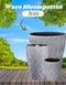 Bloempot Wave Slim - Zilver - Binnen & Buiten - Plantenbak - Bloembak - Vorst Bestendig - UV Bestendig - Tuin