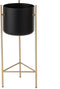 BLOEMPOTHOUDER+VT MET ZW/GD S (28x28x65cm)