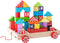 Blokkenkar klein - Incl. 36 blokken - Hout - 27x24x6cm