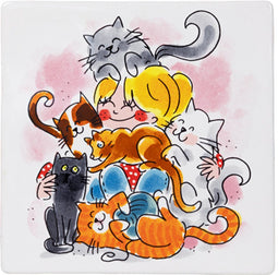 BLOND AMSTERDAM KAT Keramiek tegel 13X13 CM