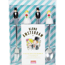 Blond - wedding theelepel theevorkje | 6 stuks