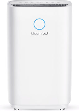 Bloomfold Luchtontvochtiger - 20L per Dag - Incl. Was-droog Functie - Geschikt voor Woonkamer, Slaapkamer, Kelder & Badkamer - Dehumidifier - Wit